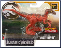 Velociraptor from Jurassic World - Epic Evolution - Danger Packs manufactured by Mattel [Front]
