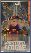 Booster Gold / Superman / Martian Manhunter from Justice League Unlimited - 3-Packs manufactured by Mattel [Front]