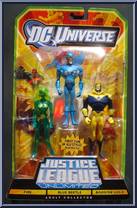 Fire / Blue Beetle / Booster Gold from Justice League Unlimited - 3-Packs - DC Universe manufactured by Mattel [Front]