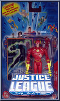 Flash (Damaged Uniform) from Justice League Unlimited - Blue Cards manufactured by Mattel [Front]
