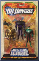Goldface / Evil Star / Green Lantern (Kyle Rayner) from Justice League Unlimited - 3-Packs - DC Universe manufactured by Mattel [Front]