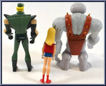 Green Arrow / Supergirl / Ultra Humanite from Justice League Unlimited - 3-Packs - DC Super Heroes - Purple Cards manufactured by Mattel [Loose]