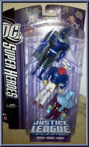 Obsidian / Vigilante / Brainiac from Justice League Unlimited - 3-Packs - DC Super Heroes - Purple Cards manufactured by Mattel [Front]