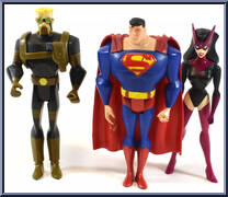 Sand / Star Sapphire / Superman from Justice League Unlimited - 3-Packs - DC Super Heroes - Purple Cards manufactured by Mattel [Loose]