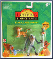 Kiara, Zazu & Rafiki from Lion King - Simba's Pride manufactured by Mattel [Front]