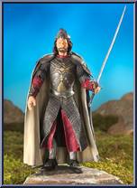 Aragorn King of Gondor (Sword Slashing Action) from Lord of the Rings - Trilogy - Return of the King - Series 1 manufactured by Toy Biz [Loose]