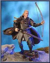 Legolas (Helm's Deep with Shield Skateboard) from Lord of the Rings - Trilogy - Two Towers - Series 2 manufactured by Toy Biz [Loose]