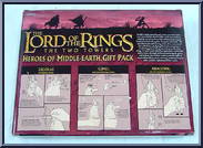 Heroes of Middle Earth Gift Pack from Lord of the Rings - Two Towers - Gift Packs manufactured by Toy Biz [Back]