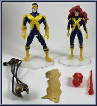 Cyclops & Jean Grey from Marvel - Famous Couples manufactured by Toy Biz [Loose]