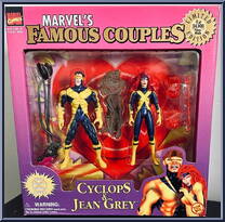 Cyclops & Jean Grey from Marvel - Famous Couples manufactured by Toy Biz [Front]