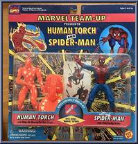 Human Torch / Spider-Man from Marvel - K-Mart 2-Packs manufactured by Toy Biz [Front]