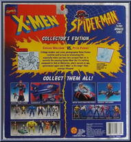 Wolverine (Civilian) vs. Peter Parker from Marvel - Wal-Mart 2-Packs manufactured by Toy Biz [Back]
