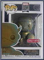 Captain America (Patina) from Marvel - 80 Years Pop! manufactured by Funko [Front]