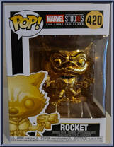 Rocket Raccoon (Gold Chrome) from Marvel - Marvel Stud10s Pop! manufactured by Funko [Front]