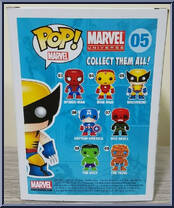Wolverine (Classic Brown) from Marvel - Marvel Universe Pop! manufactured by Funko [Back]