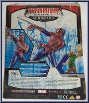 Spider-Man from Marvel - Spider-Man 3 - Titanium Series (Die-Cast) manufactured by Galoob [Back]