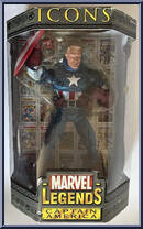 Captain America from Marvel Legends - Icons - Series 1 manufactured by Toy Biz [Front]