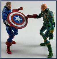 Captain America vs Baron Strucker from Marvel Legends - Face Off Sets - Series 1 manufactured by Toy Biz [Loose]