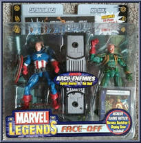 Captain America vs Baron Strucker from Marvel Legends - Face Off Sets - Series 1 manufactured by Toy Biz [Front]