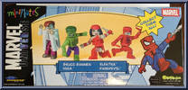 Hulk / Bruce Banner / Daredevil / Elektra from Marvel Minimates - Toys R Us 4-Packs manufactured by Diamond Select [Front]