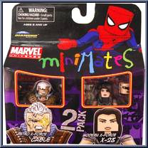 Cable (Retro X-Force) / X-23 (Modern X-Force) from Marvel Minimates - Wave 32 manufactured by Diamond Select [Front]