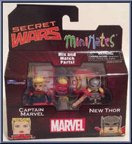 Captain Marvel / New Thor from Marvel Minimates - Wave 64 - Secret Wars manufactured by Diamond Select [Front]