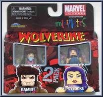 Gambit / Psylocke from Marvel Minimates - Wave 28 manufactured by Diamond Select [Front]