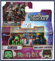 Gamora / Nova Corps Centurion from Marvel Minimates - Wave 57 - Guardians of the Galaxy Movie manufactured by Diamond Select [Front]