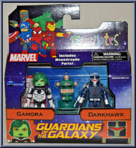 Gamora / Darkhawk from Marvel Minimates - Wave 79 - Guardians of the Galaxy manufactured by Diamond Select [Front]