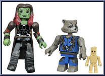 Gamora / Rocket with Groot from Marvel Minimates - Wave 71 - Guardians of the Galaxy Vol 2 manufactured by Diamond Select [Loose]
