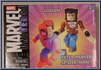 Logan & Peter Parker / Spider-Man from Marvel Minimates - Target / Wal-Mart 2-Packs manufactured by Diamond Select [Front]