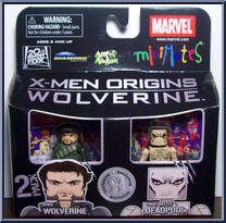 WWII Wolverine / Final Battle Deadpool from Marvel Minimates - Toys R Us 2-Packs - X-Men Origins: Wolverine - Series 2 manufactured by Diamond Select [Front]