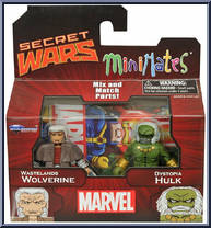 Wastelands Wolverine / Dystopia Hulk from Marvel Minimates - Wave 64 - Secret Wars manufactured by Diamond Select [Front]
