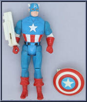 Captain America (Shield Launcher) [Reissue] from Marvel - Super Heroes - Series 4 manufactured by Toy Biz [Loose]