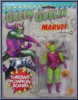Green Goblin (Throws Pumpkin Bombs) from Marvel - Super Heroes - Series 2 manufactured by Toy Biz [Front]