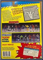 Human Torch (Fireball Flinging Action) from Marvel - Super Heroes - Series 3 manufactured by Toy Biz [Back]