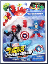 Captain America vs. Iron Skull from Marvel Super Hero Mashers - Micro manufactured by Hasbro [Front]