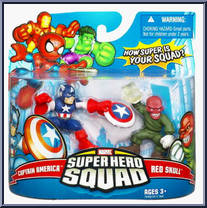 Captain America & Red Skull from Marvel Super Hero Squad - Series 10 manufactured by Hasbro [Front]