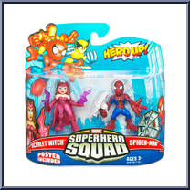 Scarlet Witch & Spider-Man from Marvel Super Hero Squad - Series 19 manufactured by Hasbro [Front]