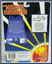 Iron Man (Inferno Armor) from Marvel Universe - 5" Scale - Series  5 manufactured by Toy Biz [Back]