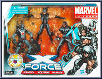 X-Force (Warpath / Deadpool / Wolverine) from Marvel Universe - Fury Files - Box Sets manufactured by Hasbro [Front]