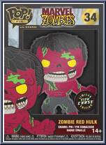Zombie Red Hulk (Glows in the Dark) (Chase) from Marvel Zombies - Pop! Pins manufactured by Funko [Front]