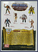 Ram Man from Masters of the Universe - Classics - Basic Series manufactured by Mattel [Back]