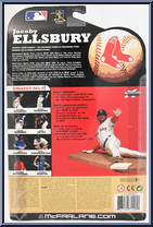 Jacoby Ellsbury (White Jersey) from McFarlane's Sports Picks - MLB - Series 25 manufactured by McFarlane [Back]