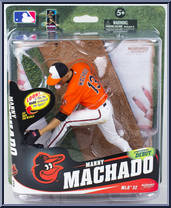 Manny Machado (Orange Jersey) from McFarlane's Sports Picks - MLB - Series 32 manufactured by McFarlane [Front]