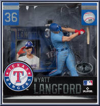 Wyatt Langford (Texas Rangers) (Platinum Edition) from McFarlane's Sports Picks - MLB - Legacy Series manufactured by McFarlane [Front]