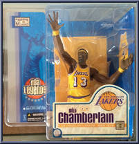 Wilt Chamberlain (Yellow / Purple Uniform) from McFarlane's Sports Picks - NBA - NBA Legends - Series 1 manufactured by McFarlane [Front]