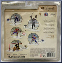 Gerry Cheevers (White Jersey) from McFarlane's Sports Picks - NHL - NHL Legends - Series 1 manufactured by McFarlane [Back]
