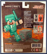 Steve with Diamond Armor from Minecraft - Series 2 manufactured by Jazwares [Back]