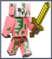 Zombified Piglin from Minecraft - Build-A-Portal manufactured by Mattel [Loose]
